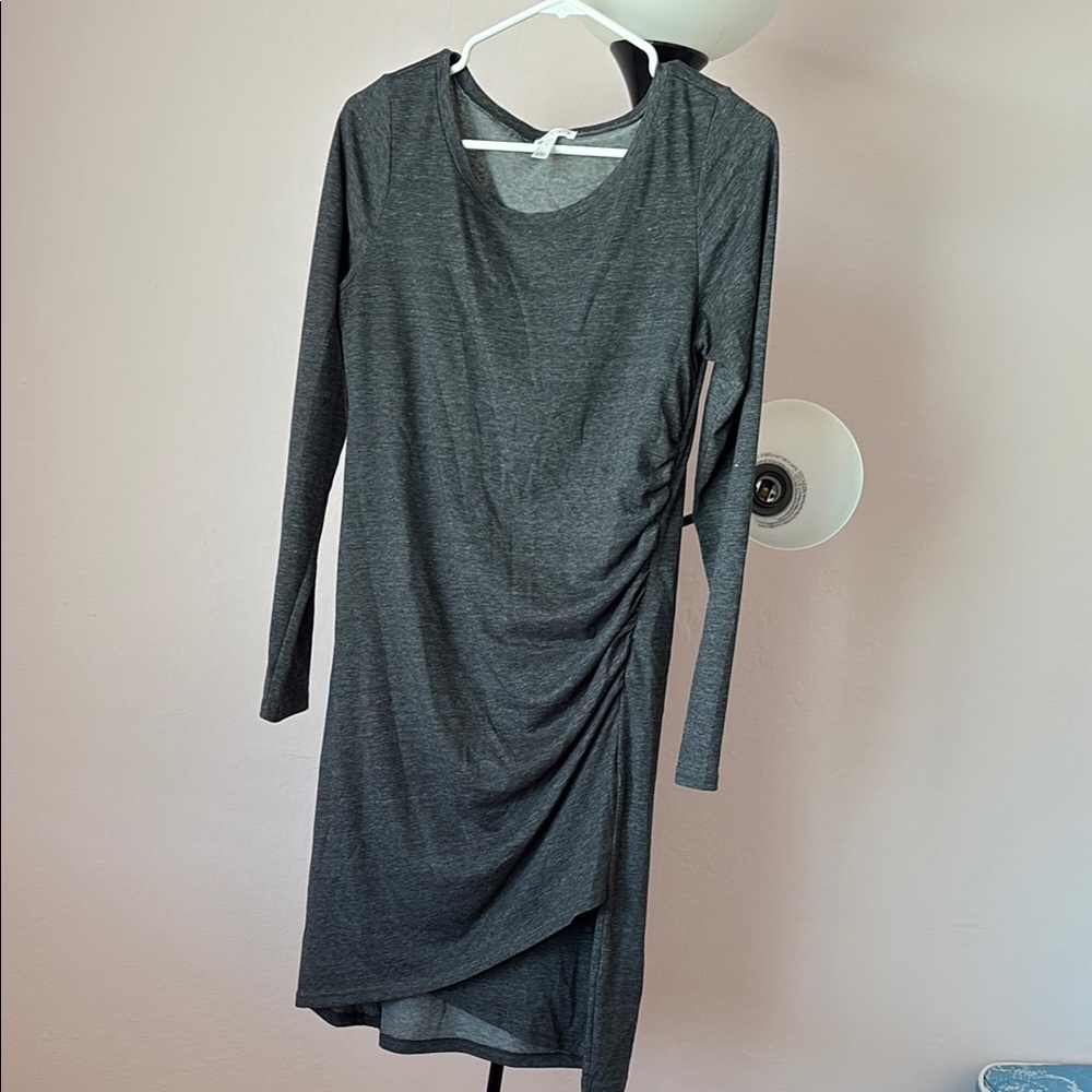Gray Long Sleeve Dress